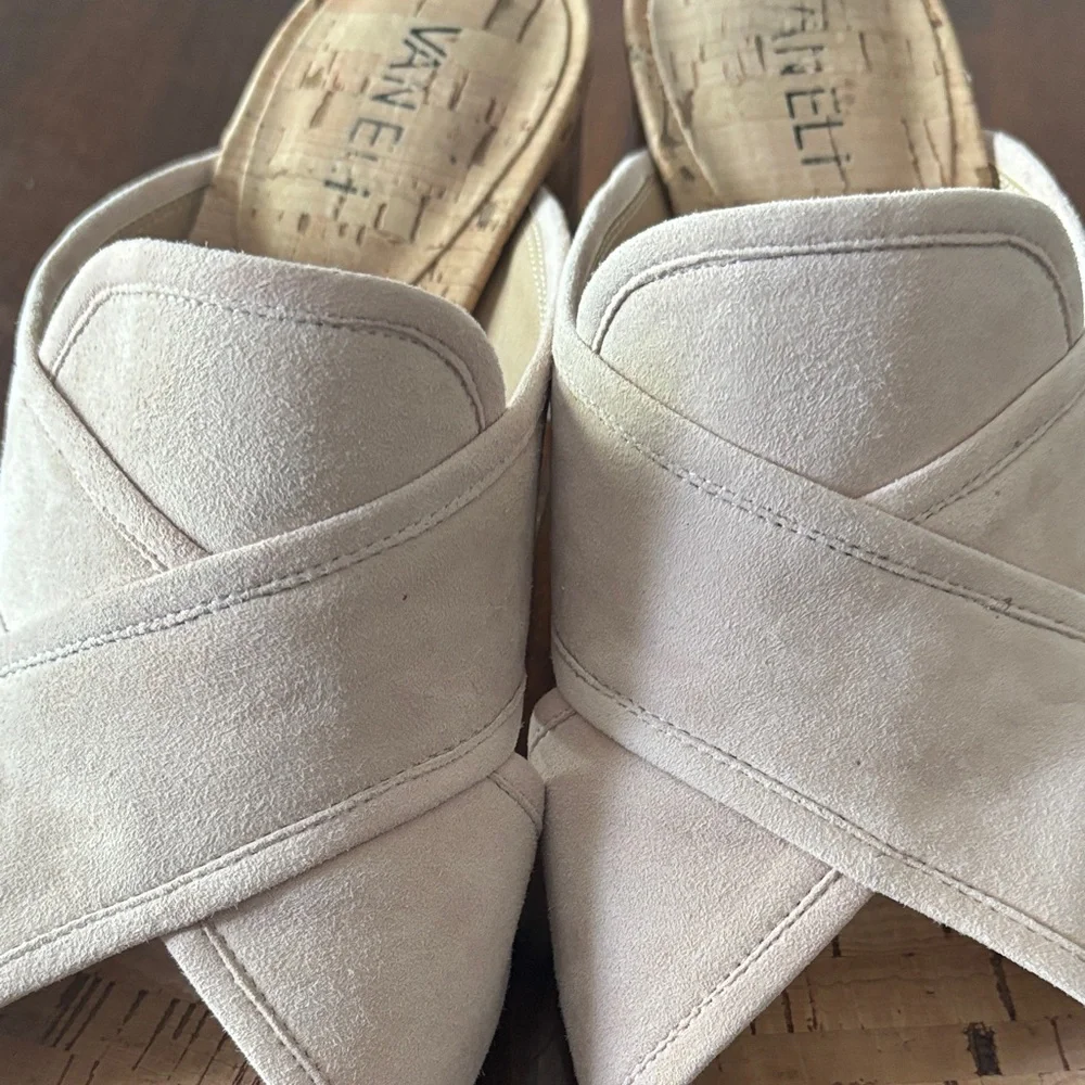 Vaneli Women's Cream Crossover Mules - Picture 8 of 8